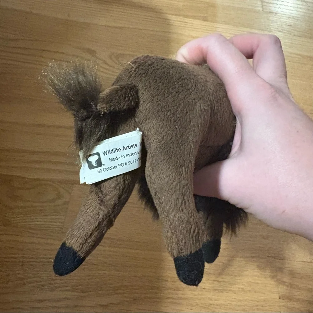 Wildlife Artists Plush Bison Toy Stuffed Animal Buffalo Brown